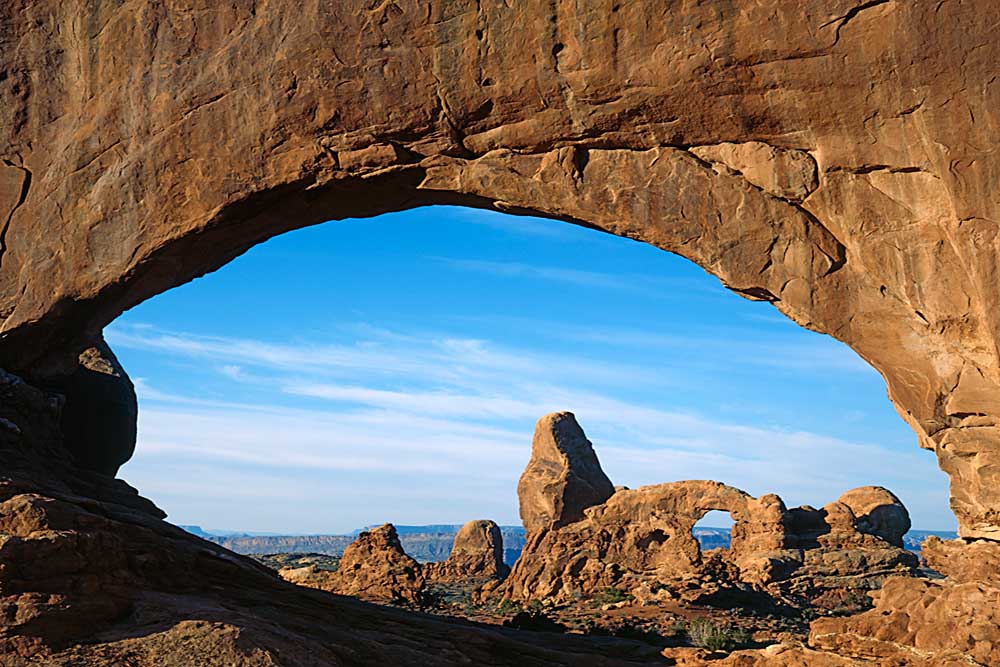 Turrent Arch through the North Window, Arches National Park, Utah # 3186