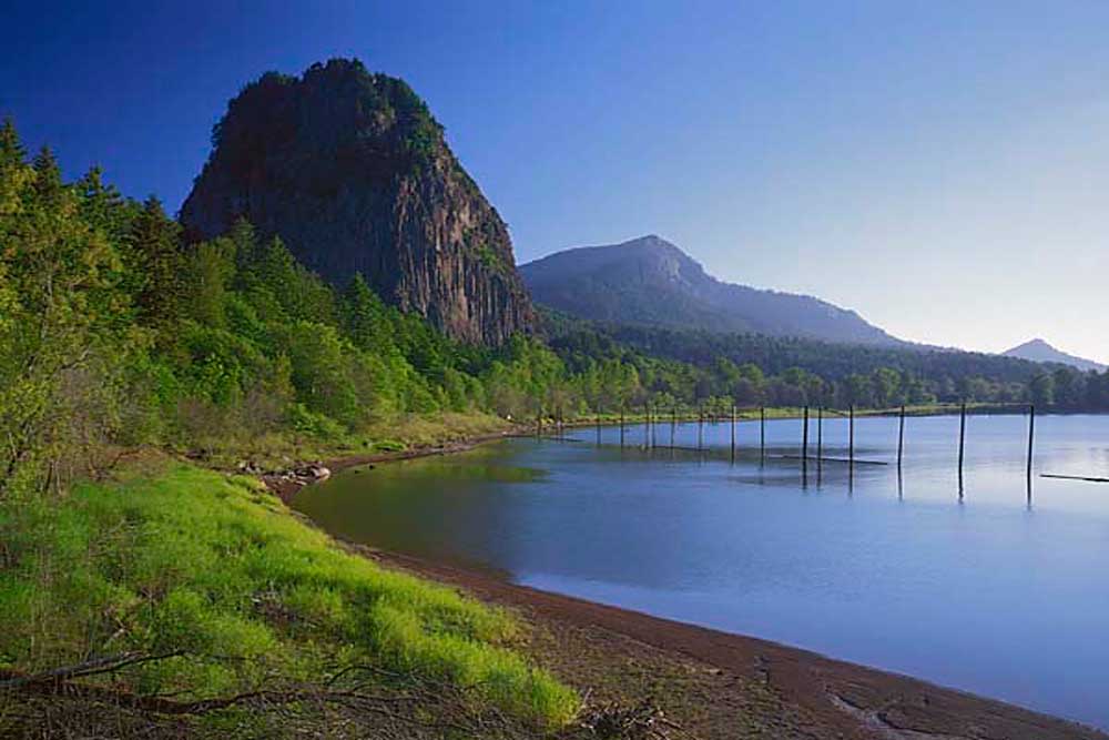 Columbia River, Beacon Rock, Columbia River Gorge National Scenic Area, Beacon Rock State Park, Washington # 1464